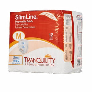 Tranquility, Unisex Adult Incontinence Brief Tranquility Slimline Tab Closure Medium, 1 Pack