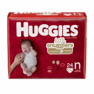 Kimberly Clark, Unisex Baby Diaper Huggies  Little Snugglers Newborn Disposable Heavy Absorbency, Pack Of 24