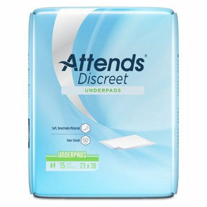 Attends, Discreet Disposable Underpad Polymer Light Absorbency, Case Of 10