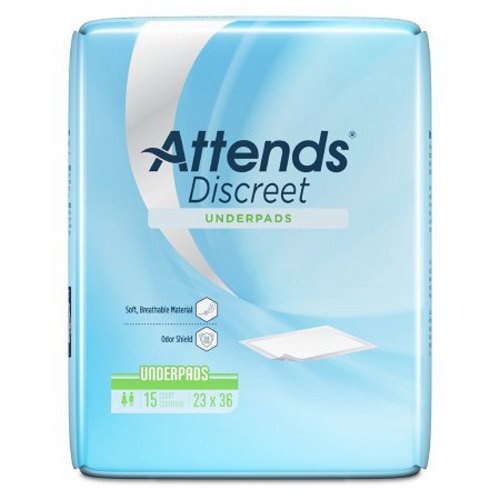 Attends, Discreet Disposable Underpad Polymer Light Absorbency, 1 Pack