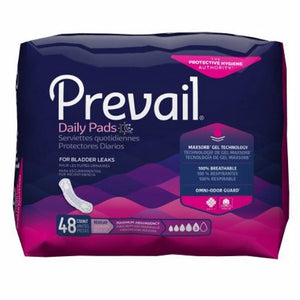 First Quality, Bladder Control Pad Prevail  Daily Pads Ultimate 16 Inch Length Heavy Absorbency Polymer Core One Si, Pack Of 33