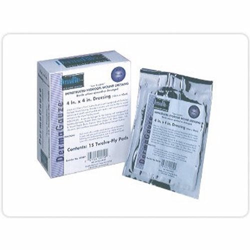 DermaRite, Impregnated Dressing DermaGauze  4 X 4 Inch Gauze DermaSyn Hydrogel Sterile, Box Of 15