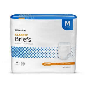 McKesson, Unisex Adult Incontinence Brief Classic Medium Disposable Light Absorbency, Case Of 4
