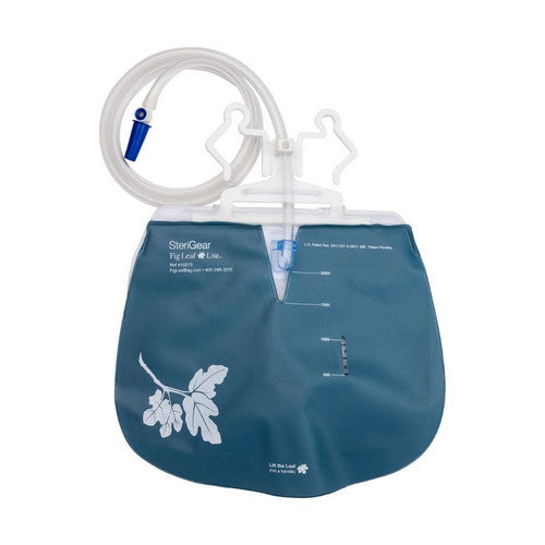 Sterigear, Urinary Drain Bag Fig Leaf Lite Anti-Reflux Valve Sterile 2000 mL Vinyl, 2000 Ml
