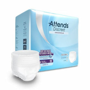 Attends, Unisex Adult Absorbent Underwear Overnight Pull On with Tear Away Seams Large, Count of 14