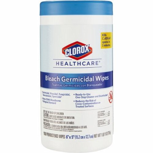 Clorox Healthcare, Surface Disinfectant Cleaner Bleach Germicidal Wipe Canister Floral Scent, 1 Pack