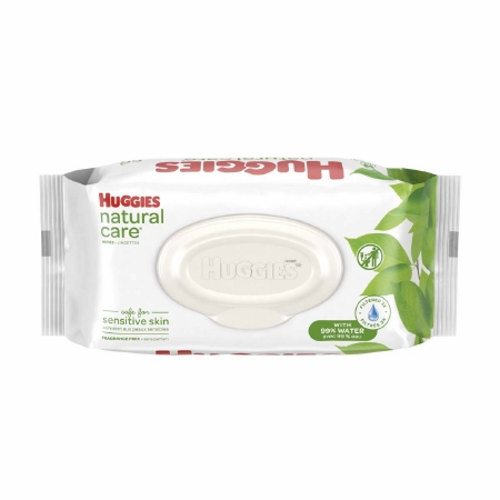 Huggies, Baby Wipe Natural Care Soft Pack Unscented, Case Of 8