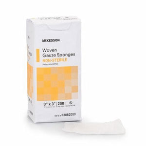 McKesson, Gauze Sponge 3 X 3 Inch 8-Ply NonSterile 33082000, Case Of 20