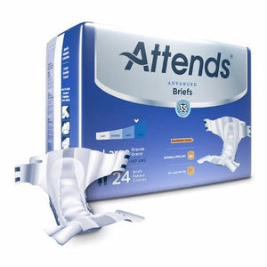 Attends, Unisex Adult Incontinence Brief Large Disposable DDC30, Count of 24