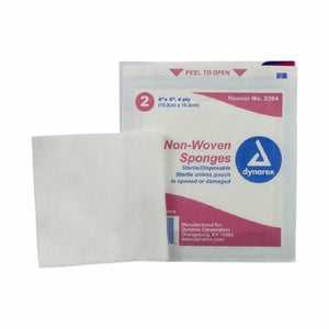 Dynarex, NonWoven Sponge Dynarex NonWoven 4-Ply 4 X 4 Inch Square Sterile, Box Of 25