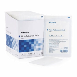 McKesson, Non-Adherent Dressing McKesson Nylon / Polyester Blend 3 X 4 Inch Sterile, Box Of 100