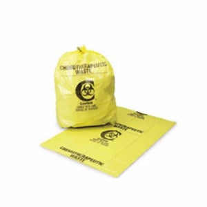 McKesson, Chemotherapeutic Waste Bag Biohazard Symbol Yellow 31 X 41 Inch, Count of 100