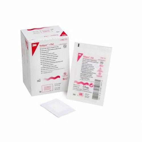 3M, Composite Dressing Medipore 2 X 2-3/4 Inch Rectangle Sterile Nonwoven Backing, Case Of 4