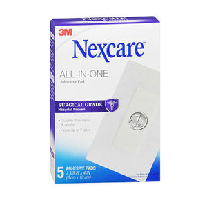 Nexcare, All In One Adhesive Pads 2.375 X 4 In, 5 count