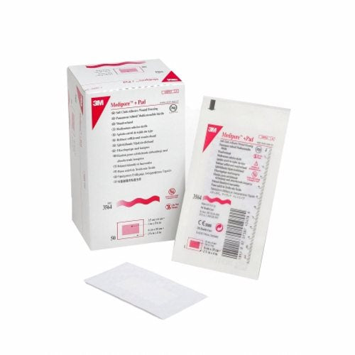 3M, Composite Dressing Medipore 2-3/8 X 4 Inch Rectangle Sterile Nonwoven Backing, Box Of 50