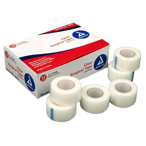 Dynarex, Medical Tape Dynarex  Porous 1 Inch X 10 Yard Transparent NonSterile, Case Of 12