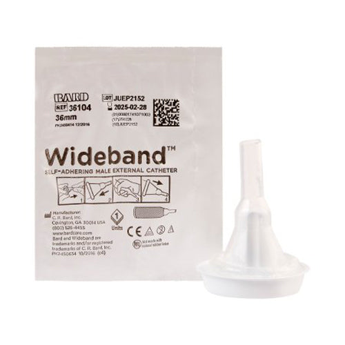 Bard, Male External Catheter Self-Adhesive Band Silicone Large 36104, Box Of 100