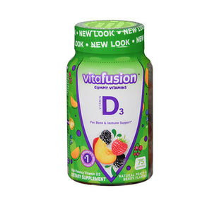 Vitafusion, Vitamin D3 Gummy Natural Peach And Berry, 75 Count