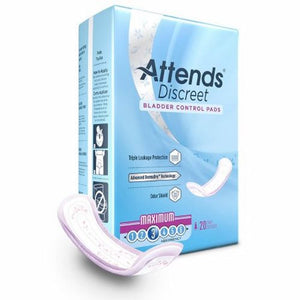 Attends, Bladder Control Pad Discreet Maximum 13 Inch Length Heavy Absorbency, Count of 20
