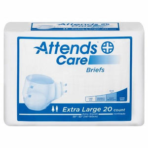 Attends, Unisex Adult Incontinence Brief Care X-Large Disposable Heavy Absorbency, Count of 20