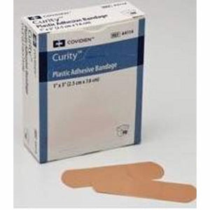 Cardinal, Adhesive Strip 1 X 3 Inch Plastic Rectangle Tan Sterile 44115, Box Of 50