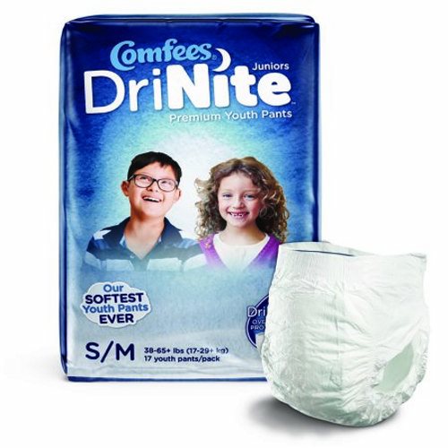 Attends, DriNite Juniors Youth Absorbent Underwear Unisex Small And Medium Disposable Heavy Absorbency, Count of 17