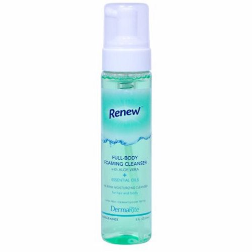 DermaRite, Rinse-Free Body Wash Renew Foaming Pump Bottle Citrus Scent, Count of 12