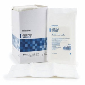 McKesson, Abdominal Pad 5 X 9 Inch Sterile 16-4250, 1 Pack