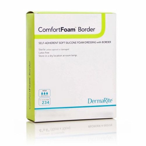 DermaRite, Silicone Foam Dressing 9 X 9 Inch, Box Of 5