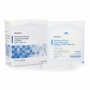 McKesson, Gauze Sponge 4 X 4 Inch 12-Ply Sterile 16-42442, Box Of 25