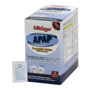 Medique, Pain Relief Medique  325 mg Strength Acetaminophen Tablet 250 per Box, Box Of 1