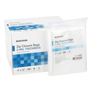 McKesson, Zip Closure Bag McKesson 9 X 12 Inch Polyethylene Clear, Box Of 10