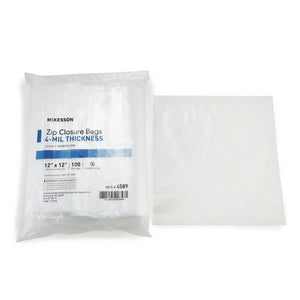McKesson, Zip Closure Bag McKesson 12 X 12 Inch Polyethylene Clear, Case Of 10