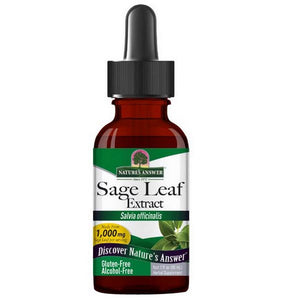 Nature's Answer, Sage Leaf Extract Alcohol Free, 1000 Mg, 1 Oz