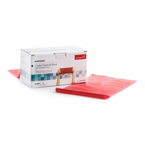 McKesson, Exercise Band Red 5 Inch X 6 Yard Light Resistance 169-5212, 5 Inch x 6 Yard
