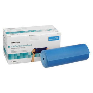 McKesson, Exercise Band Blue 5 Inch X 6 Yard Heavy Resistance 169-5214, 5 Inch x 6 Yard