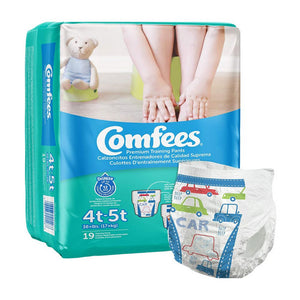 Attends, Premium Training Pants For Boys Size 4T to 5T Disposable Moderate Absorbency, Count of 19