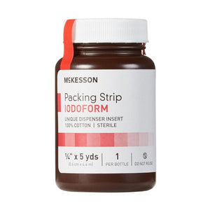 McKesson, Wound Packing Strip Iodoform 1/4 Inch X 5 Yard Sterile Antiseptic, Count of 1