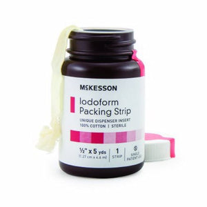 McKesson, Wound Packing Strip Iodoform 1/2 Inch X 5 Yard Sterile Antiseptic, Count of 1