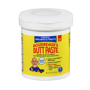 Boudreaux's Butt Paste, Baby Diaper Rash Cream Original Strength, 16 Oz