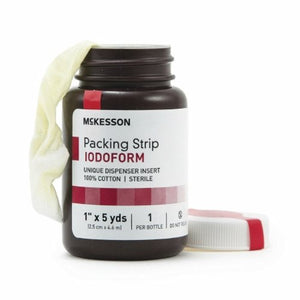 McKesson, Wound Packing Strip Iodoform 1 Inch X 5 Yard Sterile Antiseptic, Count of 12