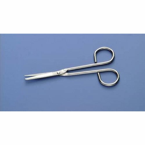 Busse, Utility Scissors Nurse 5-1/4 Inch Length Floor Grade Stainless Steel Sterile Finger Ring Handle Angled Sharp Tip Blunt Tip, Count of 100