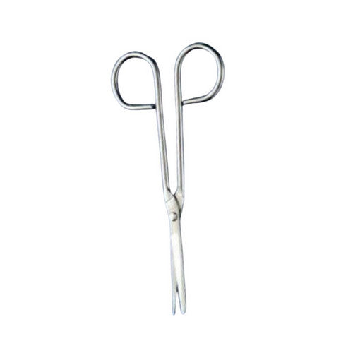 Busse, Utility Scissors Nurse 5-1/4 Inch Length Floor Grade Stainless Steel Sterile Finger Ring Handle Angled Sharp Tip Blunt Tip, Count of 1