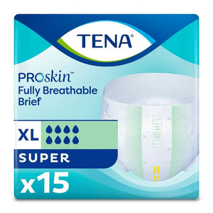Tena, Unisex Adult Incontinence Brief TENA  Super Tab Closure X-Large Disposable Heavy Absorbency, Case Of 4