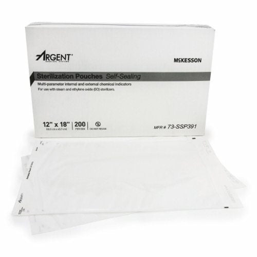 McKesson, Sterilization Pouch Ethylene Oxide Gas Steam 12 X 18 Inch 73-SSP391, Box Of 1