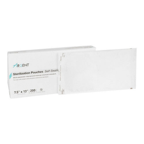 McKesson, Sterilization Pouch Ethylene Oxide EO Gas Steam 7-1/2 X 13 Inch 73-SSP383, Box Of 200