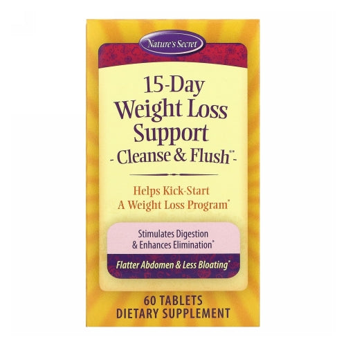 Nature's Secret, 15-Day Weight Loss Support Cleanse And Flush, 60 Tabs