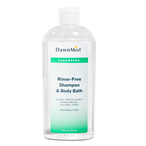 DawnMist, Rinse-Free Shampoo and Body Wash DawnMist  16 oz. Flip Top Bottle Scented, Count of 12