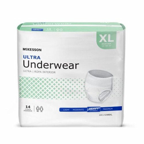 McKesson, Unisex Adult Absorbent Underwear Ultra Pull On with Tear Away Seams X-Large Disposable Heavy Absorbency, Count of 1