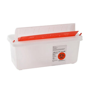 Cardinal, Sharps Container Translucent Base 11 H X 10-3/4 W X 4-3/4 D Inch 851201, 1.25 Gallons